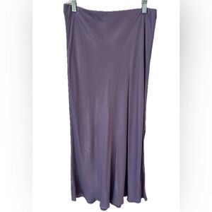 NWT Anthropologie Tilda Satin Skirt Lilac Flowy Midi Elastic Waist